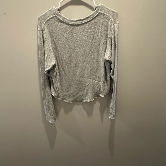 Gray Ribbed Tee - Picture 4 of 4